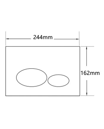 Wiesbaden X32 Metal drukplaat voor inbouwreservoir mat zwart