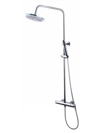 Cross thermostatische regendoucheset opbouw chroom
