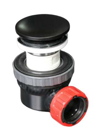 Mondiaz Ruimte besparende click sifon 6,7cm hoog solid surface rond urban