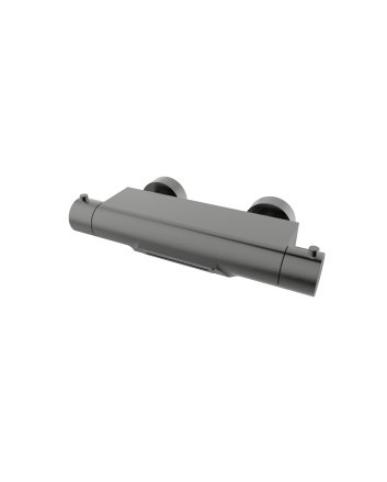 Style thermostatische waterval-badkraan cooltouch gunmetal
