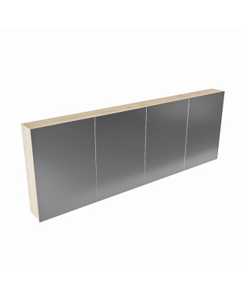 Mondiaz Cubb spiegelkast 200x70x16cm kleur washed oak met 4 deuren
