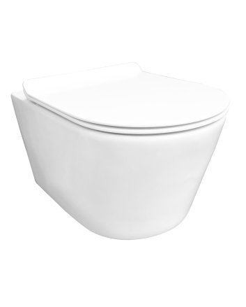 Sity wandcloset rimless met toiletzitting softclose en quick release glans wit