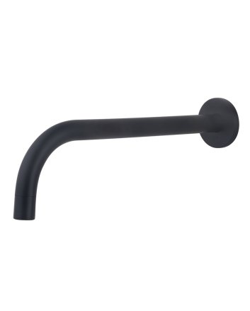 SLIM 18mm uitloop rond 25cm 1/2" mat zwart