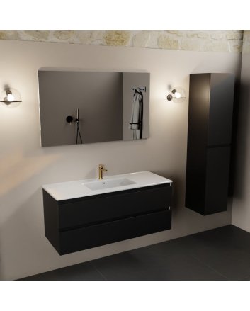 Mondiaz Aivy 120cm badmeubel Urban, wastafel glanzend wit keramiek midden 1 kraangat