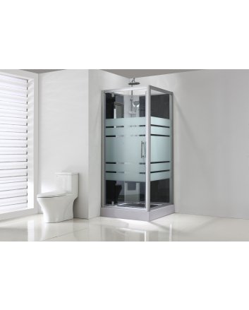 Thermo complete douchecabine 80x80x218 alu  5mm glas