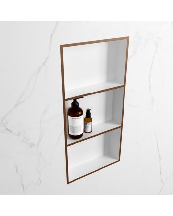 Mondiaz Easy Nis 59,5x29,5cm in solid surface kleur Rust | Talc. 3 vakken  geschikt voor in- of opbouw