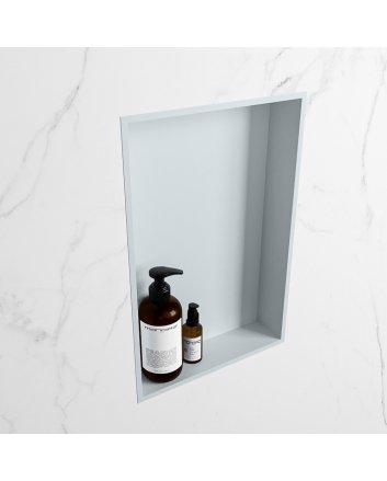 Mondiaz Easy Nis 44,5x29,5cm in solid surface kleur Clay | Clay. 1 vak  geschikt voor in- of opbouw