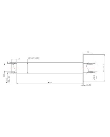 Rombo douchearm met plafondbevestiging 15 cm mat zwart