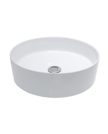 Wiesbaden Link waskom rond 40x12 cm keramiek mat wit