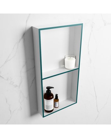 Mondiaz Easy Nis 59,5x29,5cm in solid surface kleur Smag | Talc. 2 vakken geschikt voor in- of opbouw