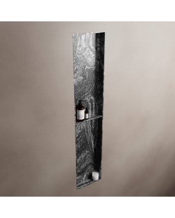 Mondiaz Easy Nis 89,5x29,5cm in solid surface kleur Lava. 2 vakken geschikt voor in- of opbouw