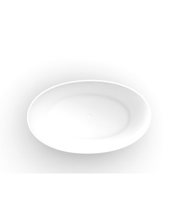 Waive vrijstaand ligbad 160 x 95 cm solid surface mat wit