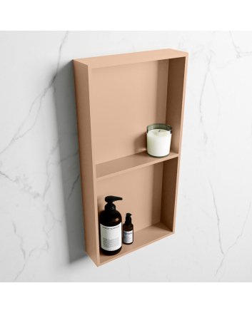 Mondiaz Easy Nis 59,5x29,5cm in solid surface kleur Rosee | Rosee. 2 vakken geschikt voor in- of opbouw