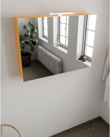 Mondiaz Cubb spiegelkast 100x70x16cm kleur ocher met 2 deuren