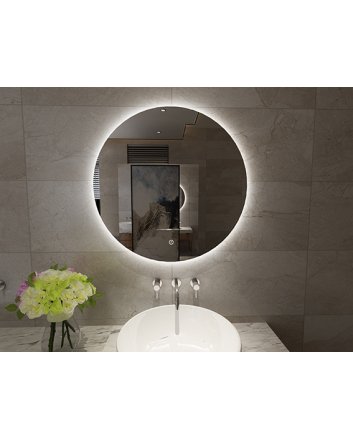 Giro spiegel rond met LED, dimbaar 80 cm