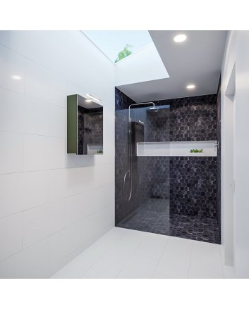 Mondiaz Cubb spiegelkast 60x70x16cm kleur army met 1 deur
