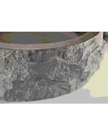 Wiesbaden Raw waskom rond hamerslag 40x12 cm hardsteen gezoet