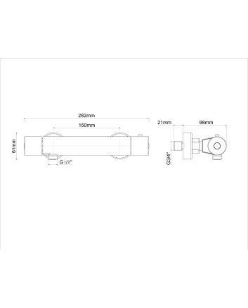 Eco Cool-Touch thermostatische douchemengkraan chroom
