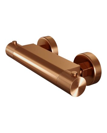 BRAUER Copper Carving opbouw douche thermostaatkraan koper geborsteld PVD