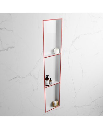 Mondiaz Easy Nis 149,5x29,5cm in solid surface kleur Fire | Talc. 3 vakken  geschikt voor in- of opbouw