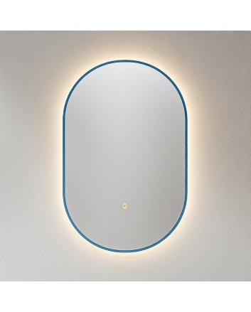 Mondiaz Glow spiegel ovaal 45x90cm Jeans Bewegingssensor LED verlichting rondom