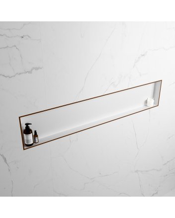 Mondiaz Easy Nis 149,5x29,5cm in solid surface kleur Rust | Talc. 1 vak  geschikt voor in- of opbouw
