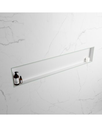 Mondiaz Easy Nis 149,5x29,5cm in solid surface kleur Greey | Talc. 1 vak  geschikt voor in- of opbouw