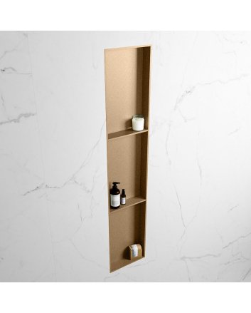 Mondiaz Easy Nis 149,5x29,5cm in solid surface kleur Oro | Oro. 3 vakken  geschikt voor in- of opbouw