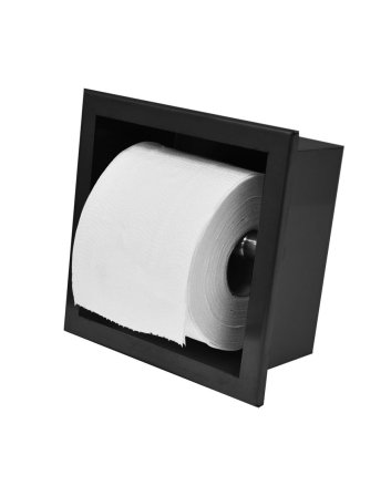 inbouw-toiletrolhouder mat zwart