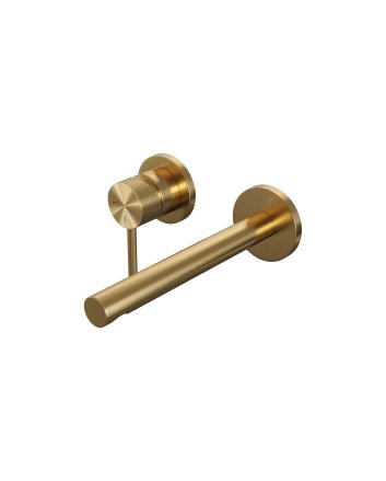 BRAUER Gold Carving inbouw wastafelmengkraan met rechte uitloop en rozetten model A2 goud geborsteld PVD