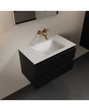 Mondiaz Aivy 80cm badmeubel Urban, wastafel Talc solid surface midden zonder kraangat