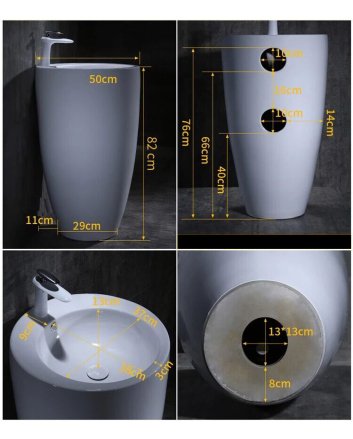 Noa lavabo 500x500x830mm