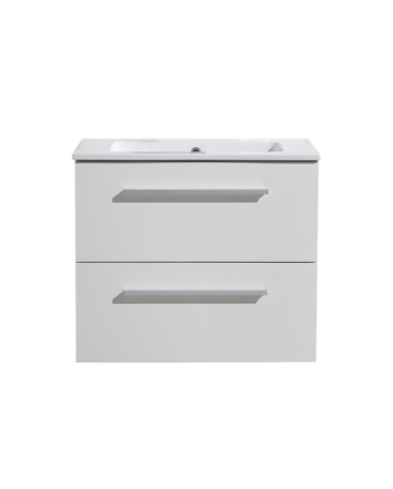 Sani DeLuxe Aktieset badmeubel DL met greep aluminium 60 mat wit zonder spiegel
