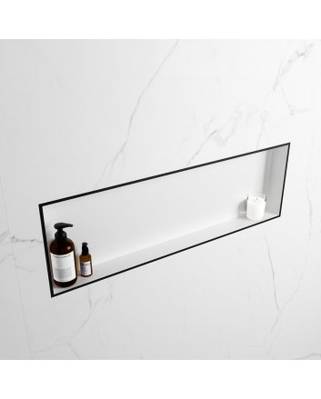 Mondiaz Easy Nis 89,5x29,5cm in solid surface kleur Urban | Talc. 1 vak  geschikt voor in- of opbouw