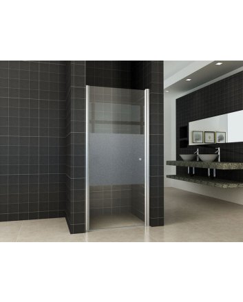 nisdeur -L- met profiel 800x2000 8mm NANO ged.matglas