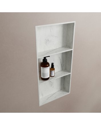 Mondiaz Easy Nis 149,5x29,5cm in solid surface kleur Opalo. 2 vakken geschikt voor in- of opbouw