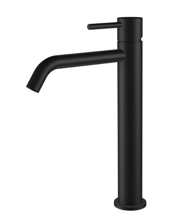 Style XL hoge wastafelmengkraan mat zwart