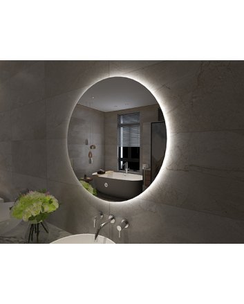 Giro spiegel rond met LED, dimbaar 80 cm