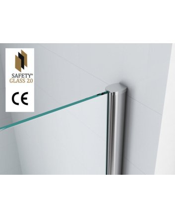 Graffic inloopdouche 800 x 2000 x 10 mm nano safety glass folie helder glas/chroom