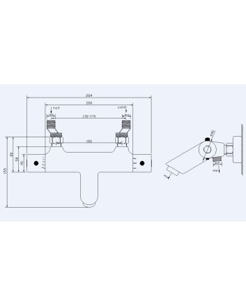 Rio Therm.badmengkraan geborsteld staal