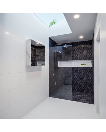 Mondiaz Cubb spiegelkast 80x70x16cm kleur carrara met 2 deuren