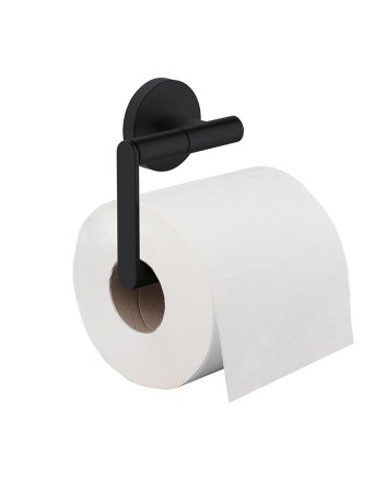 Alonzo toiletrolhouder zonder klep mat zwart