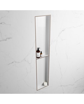 Mondiaz Easy Nis 89,5x29,5cm in solid surface kleur Smoke | Talc. 2 vakken geschikt voor in- of opbouw