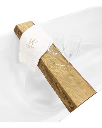 Wiesbaden OAK badplanchet 80 x 17/20 x 4 cm robuust eiken