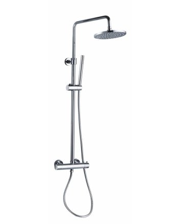 Sani DeLuxe Doucheset opbouw thermostatisch (in hoogte verstelbaar) rond Chroom