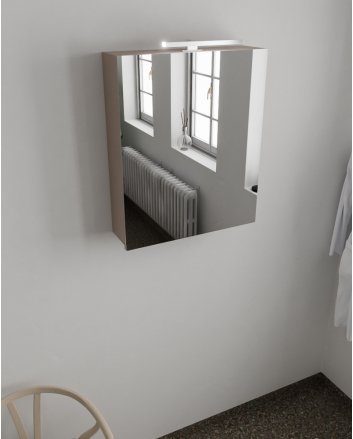 Mondiaz Cubb spiegelkast 50x70x16cm kleur smoke met 1 deur