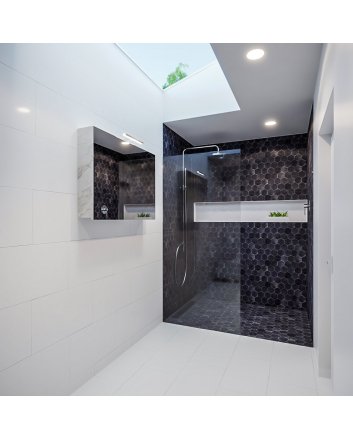 Mondiaz Cubb spiegelkast 100x70x16cm kleur carrara met 2 deuren