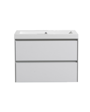 Sani DeLuxe Aktieset badmeubel PL greeploos 60 Hoogglans Wit zonder spiegel