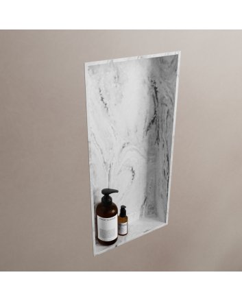 Mondiaz Easy Nis 59,5x29,5cm in solid surface kleur Glace. 1 vak  geschikt voor in- of opbouw