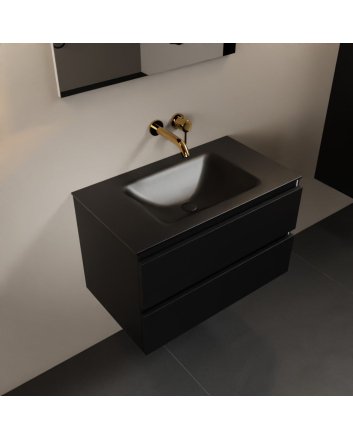 Mondiaz Aivy 80cm badmeubel Urban, wastafel Urban solid surface midden zonder kraangat